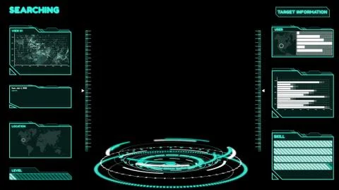 Futuristic user interface dashboard for big data analytic in information chart Stock Illustration