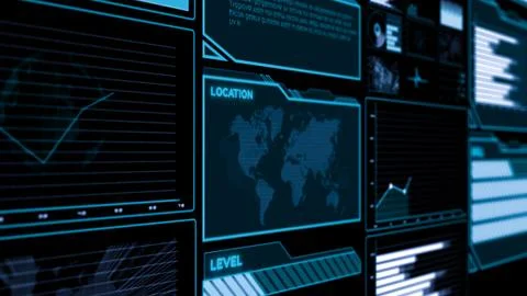 Futuristic user interface dashboard for big data analytic in information chart 스톡 일러스트