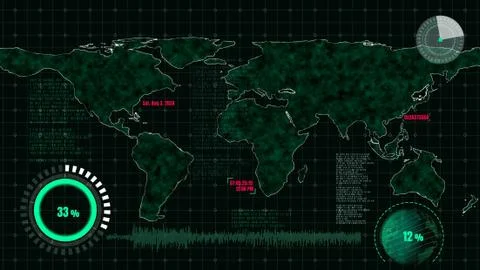 Futuristic user interface dashboard for big data analytic in information chart 스톡 일러스트