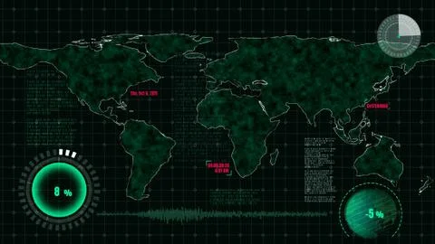 Futuristic user interface dashboard for big data analytic in information chart Stock Illustration