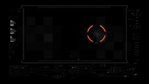 Futuristic user interface design element Video overlay 007 Illustrazione stock