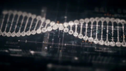 Futuristic User Interface DNA Head Up Display Screen Elements Stock Footage 201734420