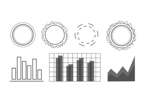 Futuristic user interface elements set Stock Illustration