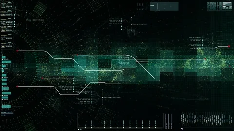 Futuristic User Interface Head Up Display Stock Footage 91378896