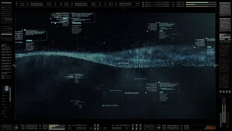 Futuristic User Interface Head Up Display Stock Footage 98951440