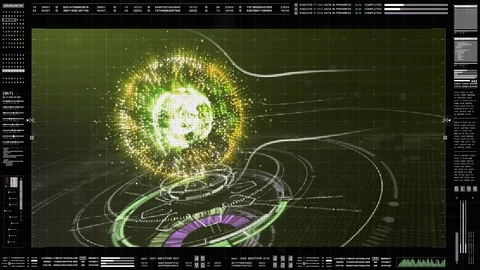 Futuristic User Interface Head Up Display Stock Footage 98954621