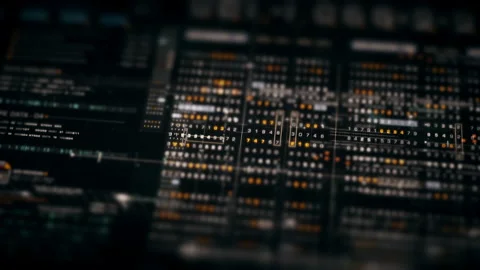 Futuristic User Interface Head Up Display Screen Elements Stock Footage 201734389