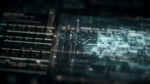 Futuristic User Interface Head Up Display Screen Elements Stock Footage 201734400