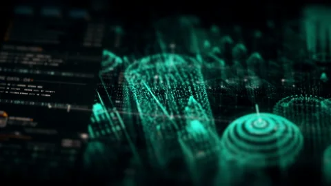 Futuristic User Interface Head Up Display Screen Elements Stock Footage 201734405