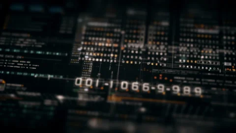 Futuristic User Interface Head Up Display Screen Elements Stock Footage 201734458