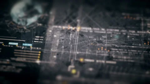 Futuristic User Interface Head Up Display Screen Elements Stock Footage 201734479