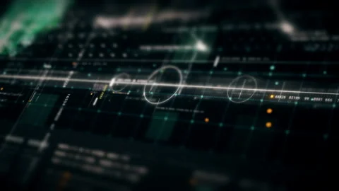 Futuristic User Interface Head Up Display Screen Elements Stock Footage 201771738