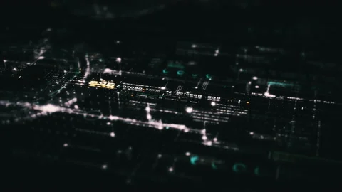 Futuristic User Interface Head Up Display Screen Elements Stock-Footage 203885368