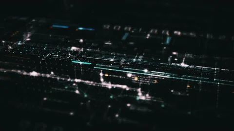 Futuristic User Interface Head Up Display Screen Elements Vídeos de archivo 203885474