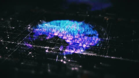 Futuristic User Interface Head Up Display Screen Elements Stock-Footage 203897856