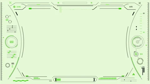 Futuristic user interface with HUD and infographic elements. Stock Footage 89774547