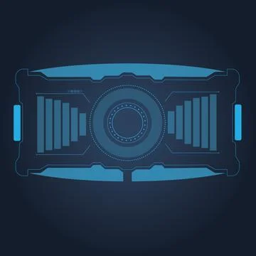 Futuristic user interface with HUD and infographic elements. Scanner screen Stock Illustration