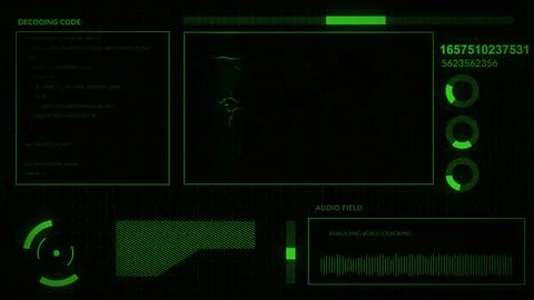 Futuristic User Interface With Hud And Infographic Elements 库存插图
