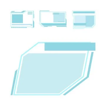 Futuristic user interface hud callout graphic elements 库存插图