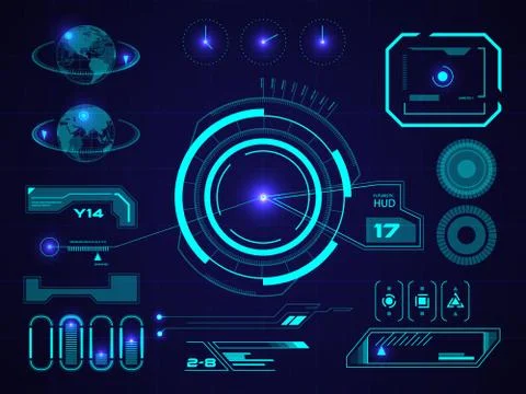 Futuristic user interface HUD Stock Illustration