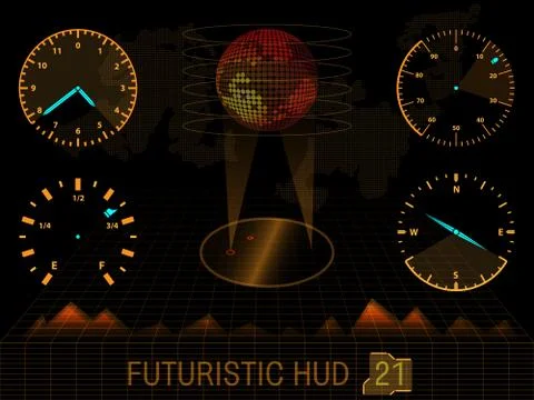 Futuristic user interface HUD Stock Illustration