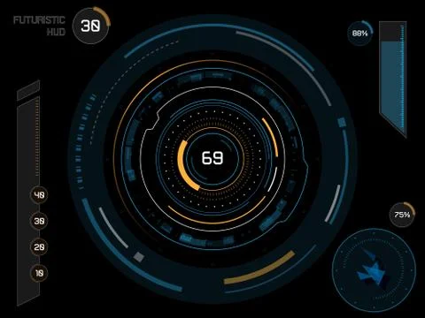 Futuristic user interface HUD Stock Illustration