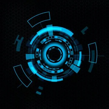 Futuristic user interface HUD. Ilustración de archivo