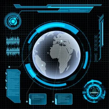 Futuristic user interface HUD Ilustración de archivo