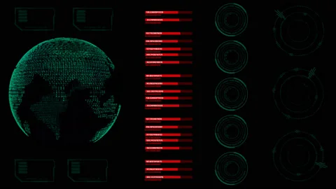 Futuristic user interface hud, touch gui elements Stock Footage 318112713