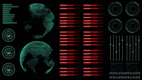 Futuristic user interface hud, touch gui elements Stock Footage 318112715