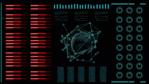 Futuristic user interface hud, touch gui elements Stock Footage 318112718