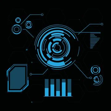 Futuristic user interface illustration Stock Illustration