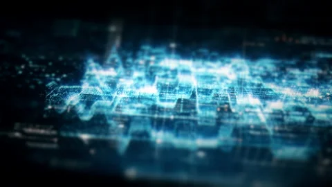 Futuristic User Interface Matrix Head Up Display Screen Elements Stock Footage 201736175