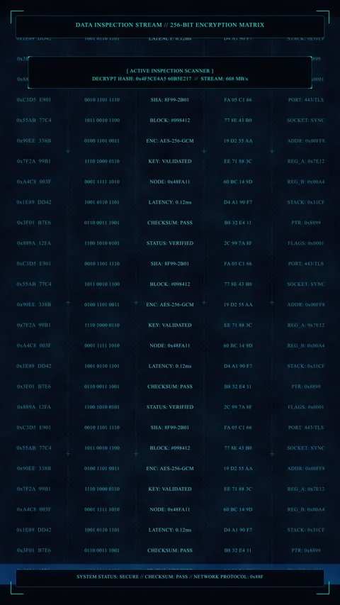 Futuristic user interface matrix loop footage Stock Footage 347054980