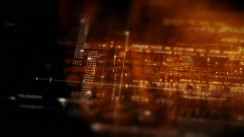 Futuristic User Interface Particles Head Up Display Screen Elements Stock Footage 201736159