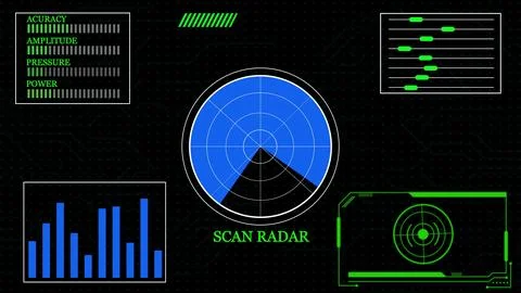 Futuristic User Interface Technological Background radar screen with target.. イラスト素材