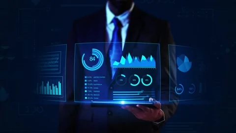 Futuristic user interface Visual HUD and infographic elements virtual display Stock Footage 311664199