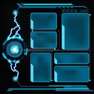 Futuristic user menu interface HUD 스톡 일러스트