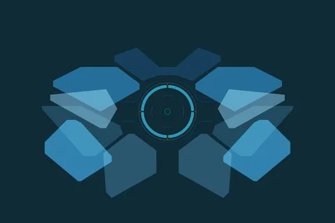 Futuristic User Screen Interface With HUD UI Concept Design Vector Stock Illustration