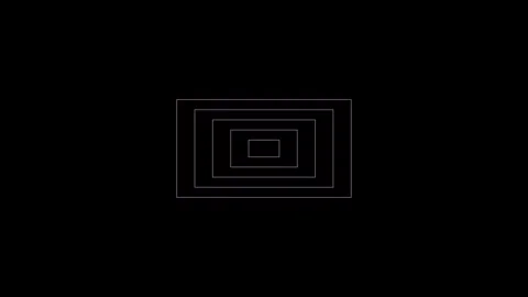 Futuristic Vanishing Point Corridor with Nested Geometric Frames Stock Footage 336944087
