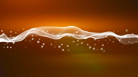 Futuristic vector cloud abstract orange background Stock Footage 57767172