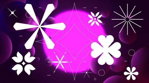 Futuristic vector gradient with glowing purple circle on dark background, n.. Stock Illustration