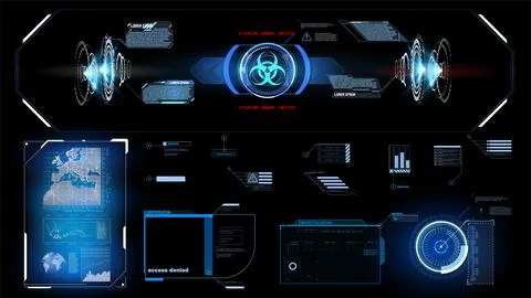 Futuristic Vector HUD Interface Screen Design. Stock Illustration