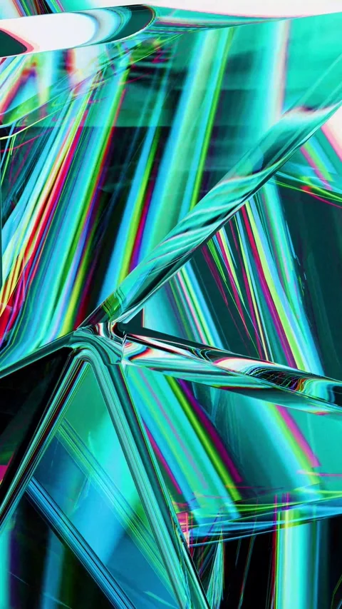 Futuristic Vertical Background with a Glossy, Prismatic Structure. Stock Footage 317334831