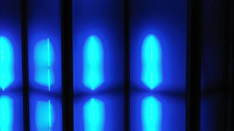 Futuristic Vertical Glow – Abstract Blue Light Panel Motion Stock Footage 314132481