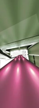 Futuristic vertical stairs 3d render Stock Illustration
