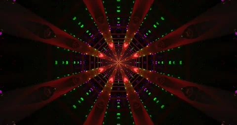 Futuristic vibrant abstract light tunnel creating an immersive vi Stock Footage 315916955