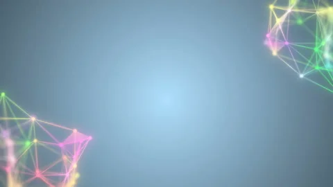 Futuristic video animation with glowing triangles. The clean tech plexus Stock Footage 115070033