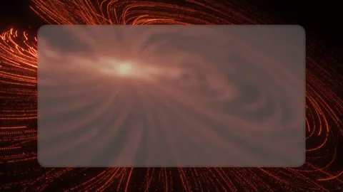 A futuristic video background displays a dynamic explosion of cyan particle Stock Footage 336917010