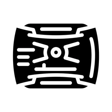 Futuristic viewfinder glyph icon vector illustration Stock Illustration